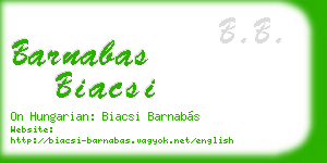barnabas biacsi business card
